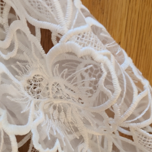 Maje White Floral Lace A-Line Skirt - Picture 6 of 8